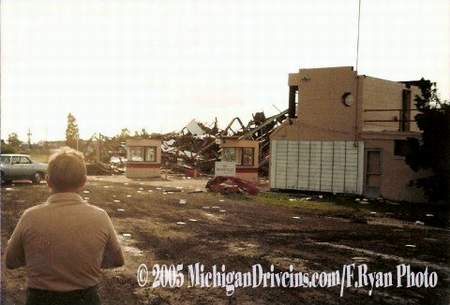 Ecorse Drive-In Theatre - Ecorse Tornado Damage July 1980 Courtesy Fryan (newer photo)